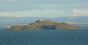 Inchkeith from Pettycur Bay, Fife