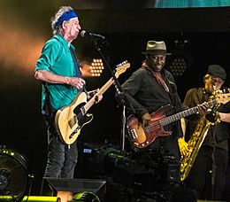 Keith Richards mit Darryl Jones und Bobby Keys