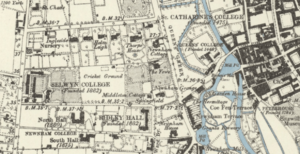 Map of Cambridge, England (1886)