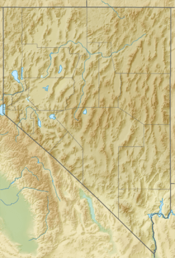 Location of the endorheic dry lake in Nevada