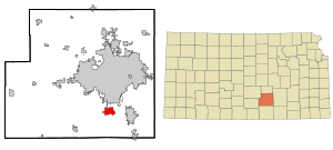 Location within Sedgwick County and Kansas