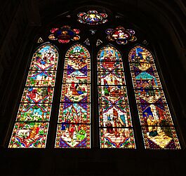 Stained window example, León Cathedral