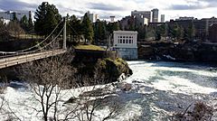 Upper Spokane Falls and Upper Falls Power Plant, Spokane 2015