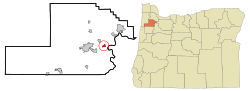 Location in Oregon